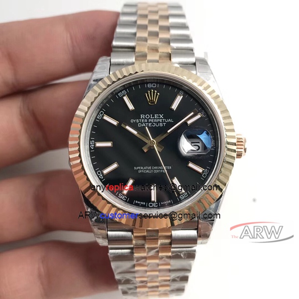 Swiss 3235 Rolex Oyster Perpetual Datejust 2 Watch 2-Tone Black